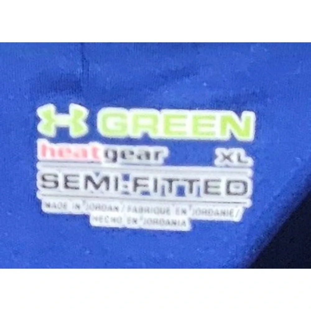 Under Armour HeatGear Green Hoodie Womens XL Royal Blue Semi-Fitted Activewear - Picture 7 of 7